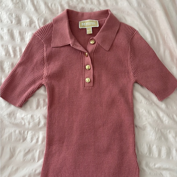 Michaels Kors Pink Polo Shirt - Picture 1 of 3